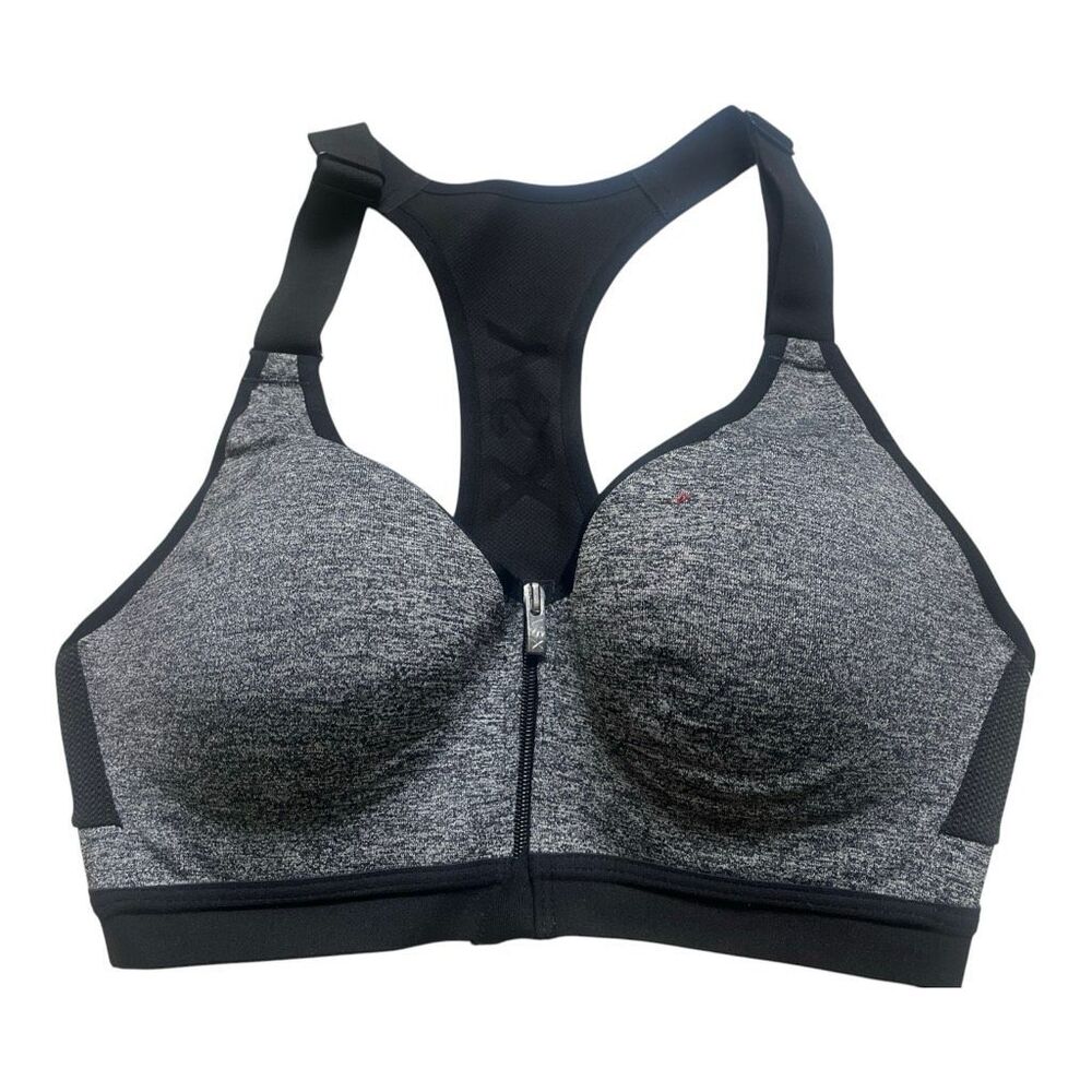 VSX Victoria’s Secret sports bra with adjustable straps zip front sz 32C